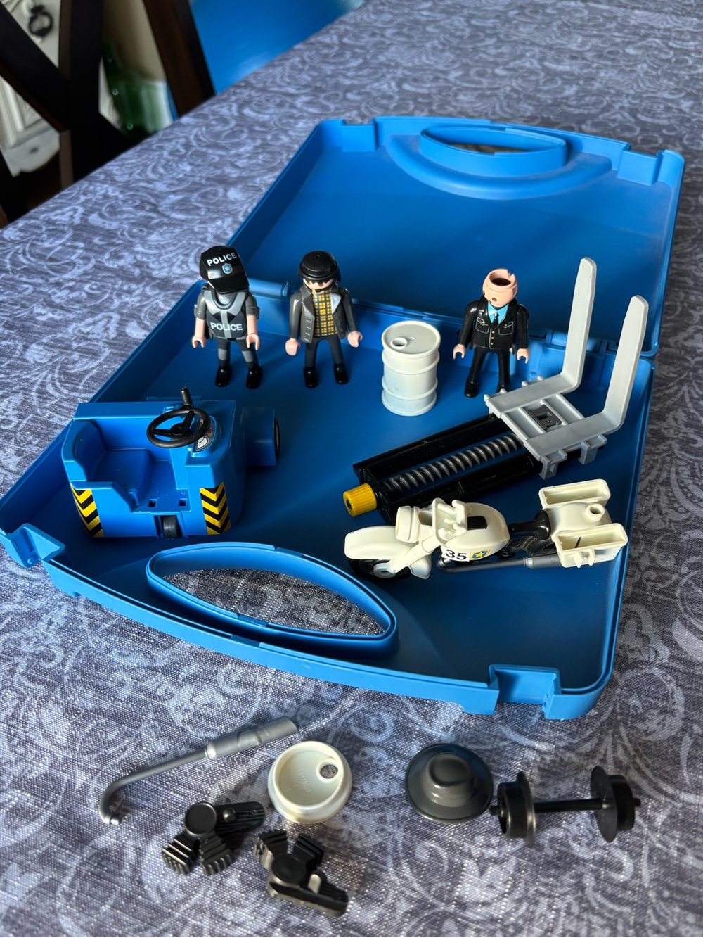 Playmobil Vintage 70306 Police Station Play Box with Some Pieces